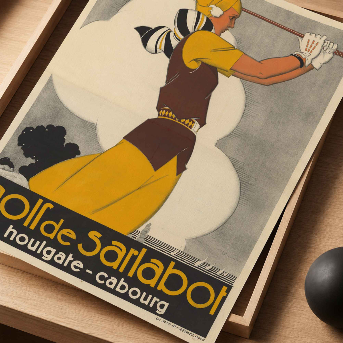 Vintage Golf de Sarlabot Vintage Golf Poster | Retro Golf Wall Art Decor