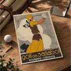 Vintage Golf de Sarlabot Vintage Golf Poster | Retro Golf Wall Art Decor