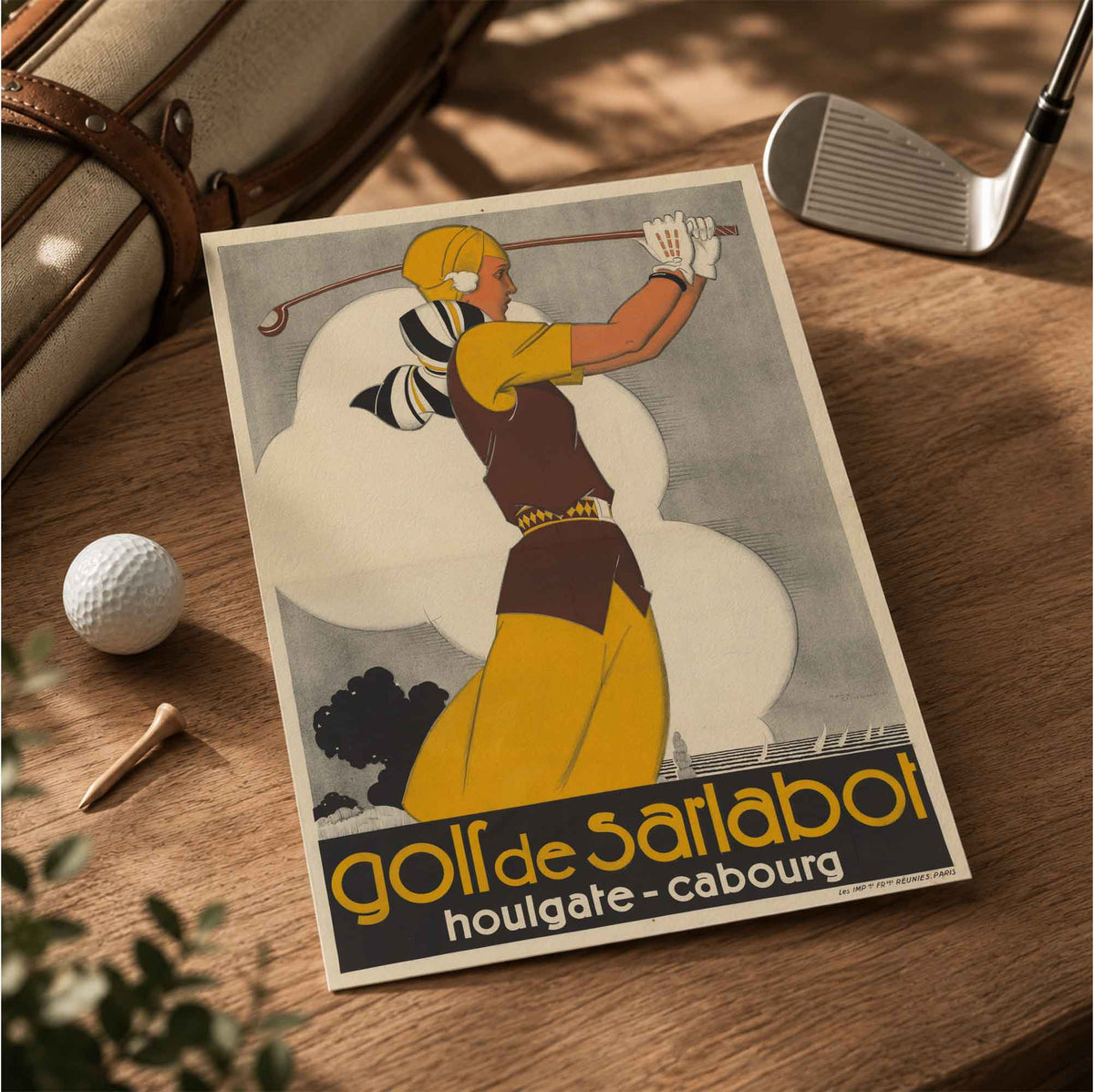 Vintage Golf de Sarlabot Vintage Golf Poster | Retro Golf Wall Art Decor