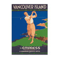 Vintage Vancouver Island Golf Every Day vintage golf poster, retro golf wall art