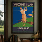 Vintage Vancouver Island Golf Every Day Vintage Golf Poster | Retro Golf Wall Art Decor