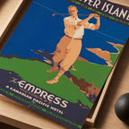 Vintage Vancouver Island Golf Every Day Vintage Golf Poster | Retro Golf Wall Art Decor