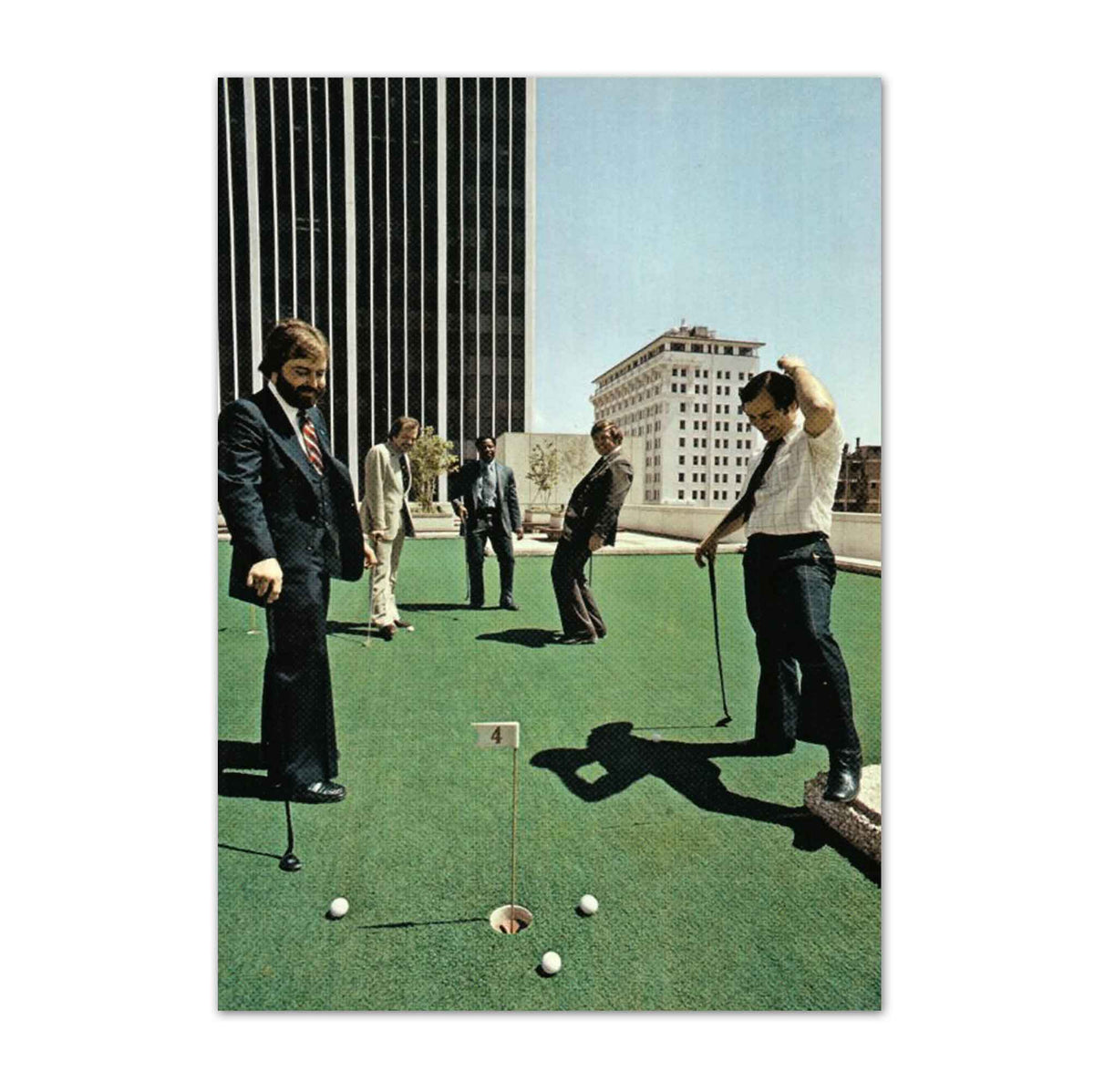 Vintage Rooftop Golf vintage golf poster, retro golf wall art