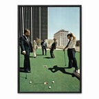Vintage Rooftop Golf retro golf art print