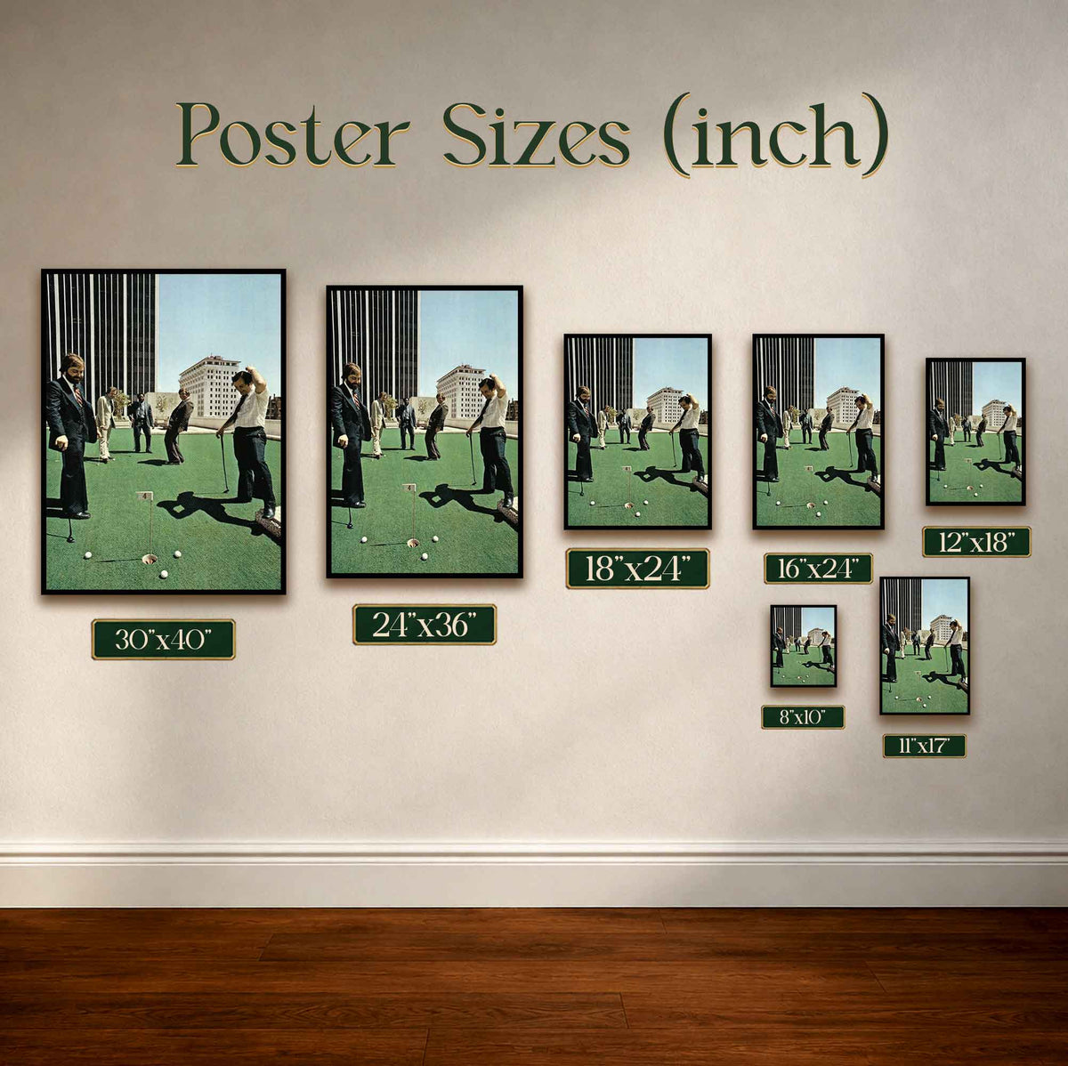 Vintage Rooftop Golf Vintage Golf Poster | Retro Golf Wall Art Decor
