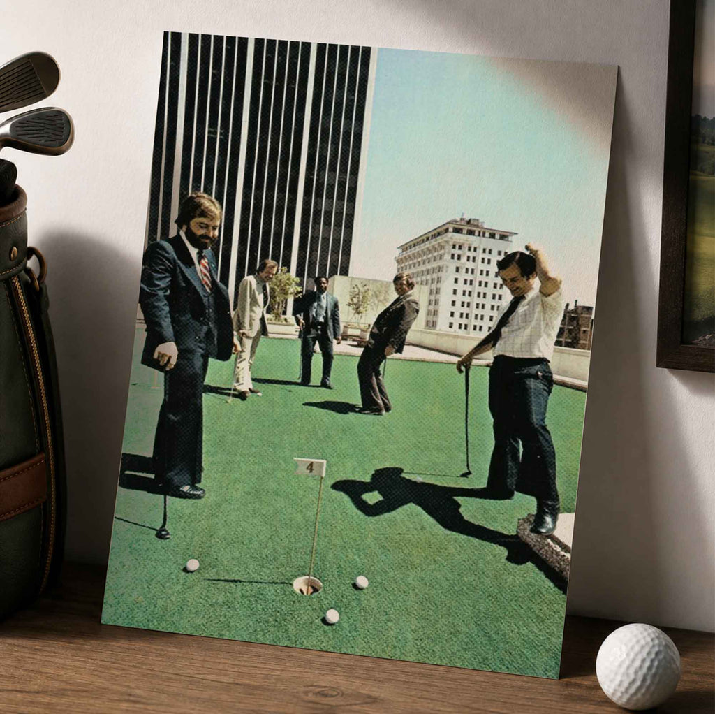 Vintage Rooftop Golf Vintage Golf Poster | Retro Golf Wall Art Decor