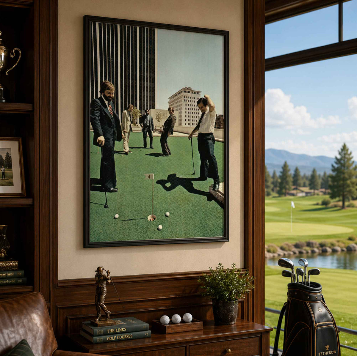 Vintage Rooftop Golf Vintage Golf Poster | Retro Golf Wall Art Decor
