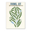 ivins,ut golf course map print poster, Utah USA golf wall art