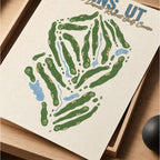 ivins,ut Golf Course Map Print Poster | Utah USA Golf Wall Art