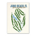juno beach golf course map print poster, Normandie France golf wall art