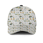 Golf Is Life Vintage Icon Pattern Hat - Funny Golf Gift for Golfers golf hat