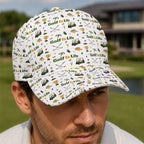 Golf Is Life Vintage Icon Pattern Hat - Funny Golf Gift for Golfers