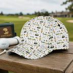 Golf Is Life Vintage Icon Pattern Hat - Funny Golf Gift for Golfers