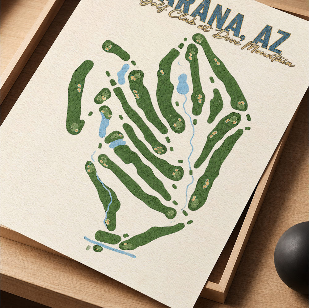 marana Golf Course Map Print Poster | Arizona USA Golf Wall Art