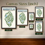 marquette Golf Course Map Print Poster | Illinois USA Golf Wall Art