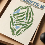 marquette Golf Course Map Print Poster | Illinois USA Golf Wall Art
