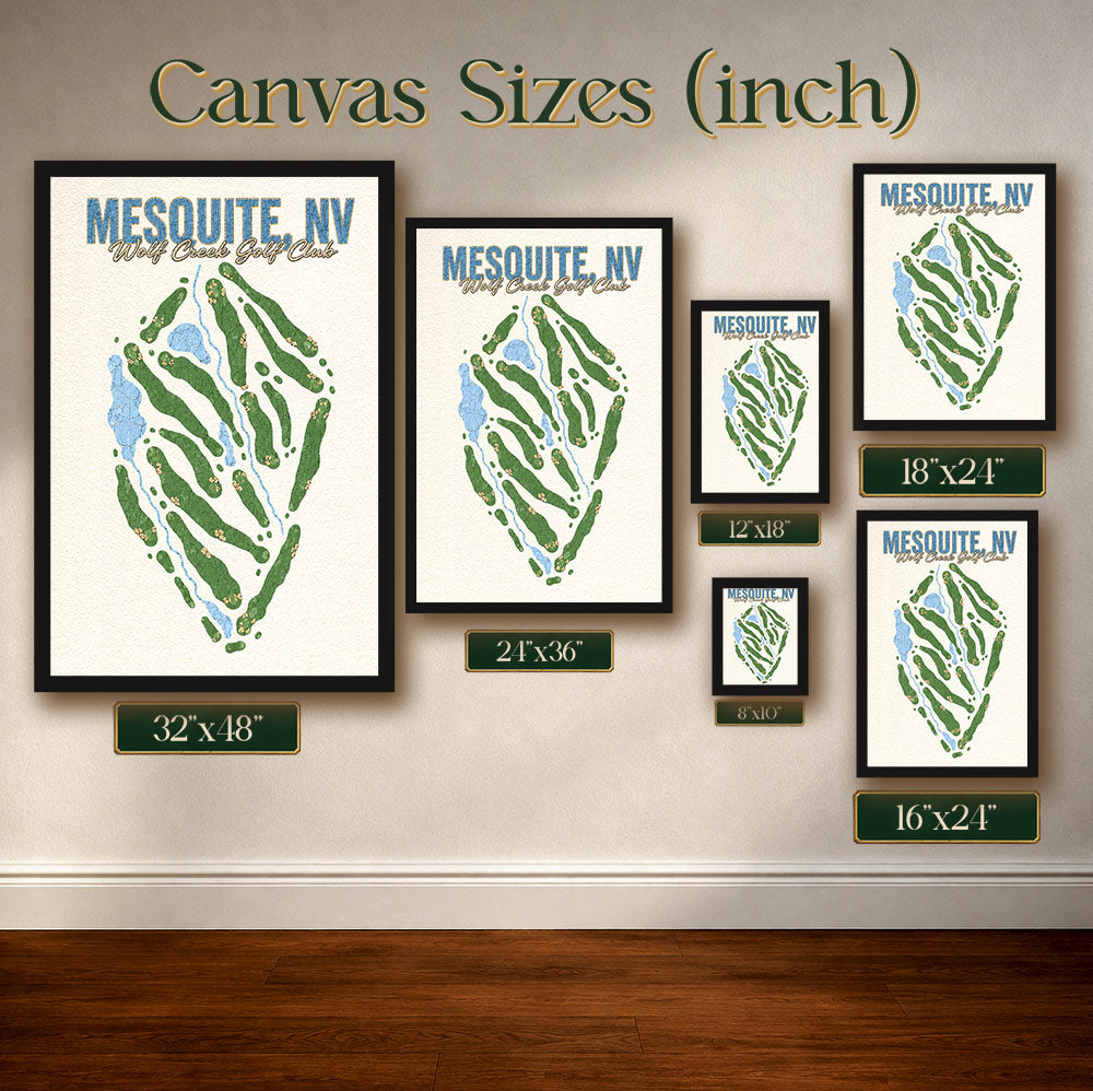 mesquite Golf Course Map Print Poster | Texas USA Golf Wall Art