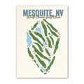mesquite golf course map print poster, Texas USA golf wall art
