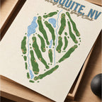 mesquite Golf Course Map Print Poster | Texas USA Golf Wall Art