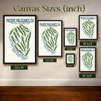 pacific palisades Golf Course Map Print Poster | California USA Golf Wall Art