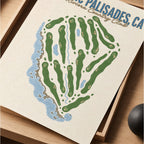 pacific palisades Golf Course Map Print Poster | California USA Golf Wall Art