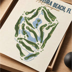 ponte vedra beach Golf Course Map Print Poster | Florida USA Golf Wall Art